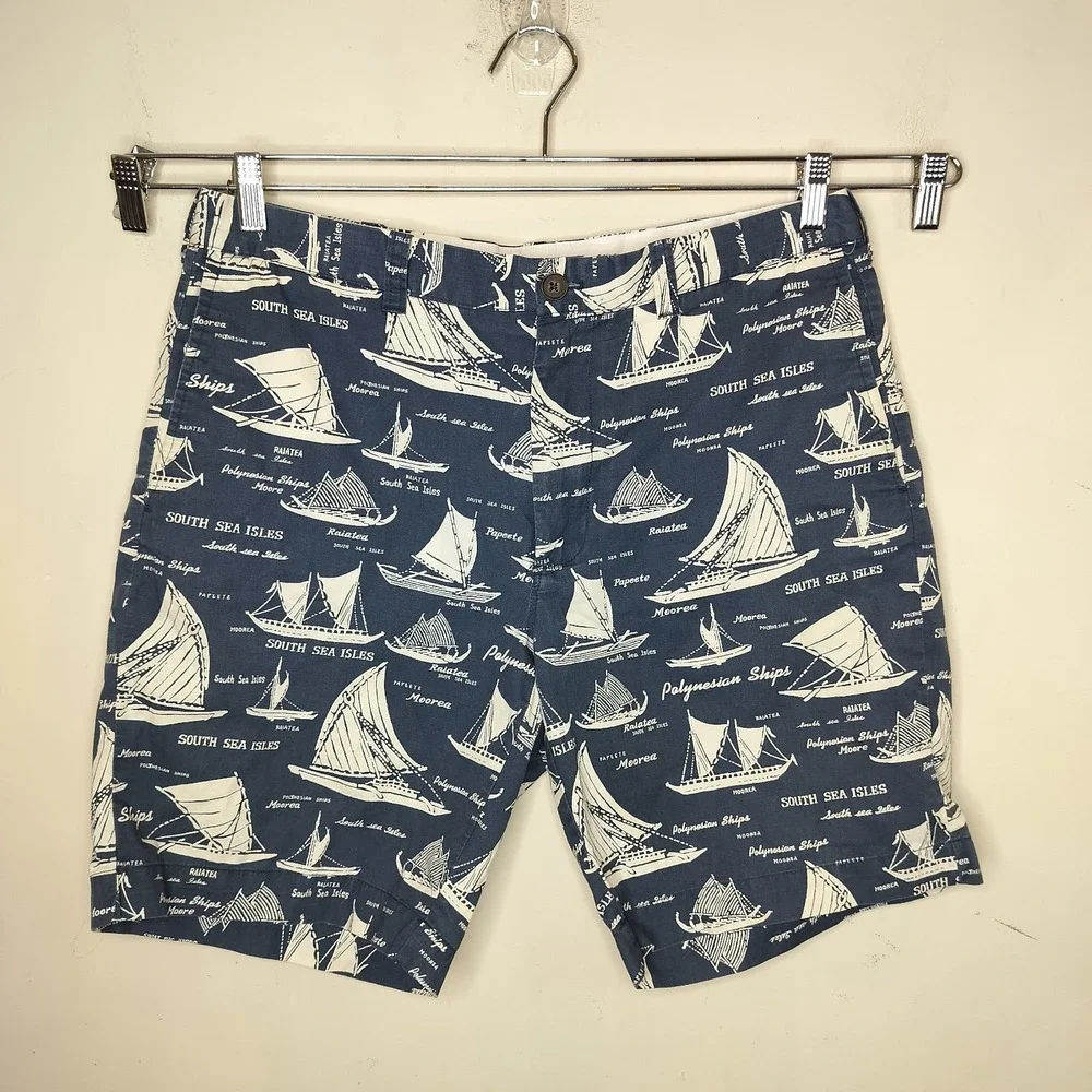 J Crew Short Size 35 X 9 Sailboat Nautical‎ Boat Sailing